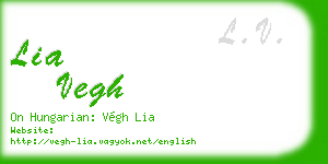 lia vegh business card