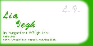 lia vegh business card